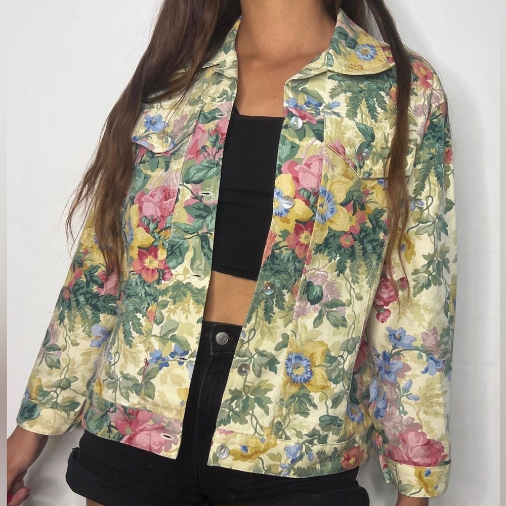 Vintage Norm Thompson floral jacket